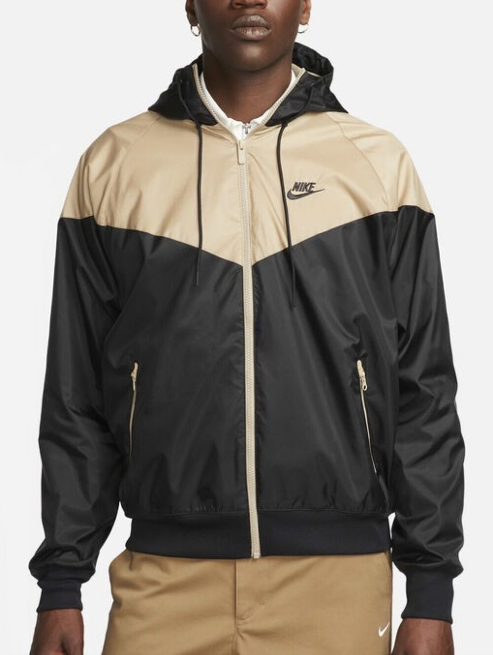 Nike Men’s Two-Tone Hooded Windbreaker Jacket - Large